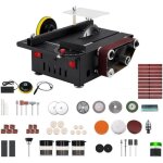 Mini scie circulaire sur table avec ponceuse � courroie et 4 lames, 200w, vitesse r�glable, pour diy ...