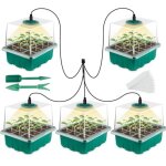 Mini - serre paris en 5 parties pour la multiplication des plantes, avec �clairage led horticole � spectre ...