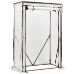 Serre � tomates pe blanche avec porte zipp�e enroulable, 100x50x150 cm - sekey