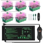 Mini serre avec lampe pour plantes tapis chauffant, 5 pi�ces mini serre pour semis avec thermostat luminosit� ...