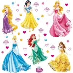 Minis stickers 6 princesses disney - 30 cm x 30 cm