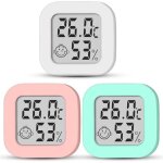Mini thermom�tre hygrom�tre, digital thermo - hygrom�tre indicateur pr�cision d'ambiance moniteur de ...
