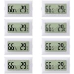 Mini thermom�tres et hygrom�tres num�riques lcd 2 en 1 pour l'int�rieur et l'ext�rieur pour serre, cave, ...
