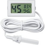Mini thermom�tre et hygrom�tre num�rique avec sonde, affichage fahrenheit (blanc)