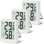 Mini thermom�tre int�rieur, thermom�tre hygrom�tre num�rique avec support, d'ambiance moniteur de temp�rature ...