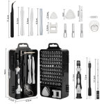 Mini tournevis 115 en 1, ensemble de tournevis magn�tique de pr�cision m�canique avec tige flexible, ...