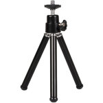 Mini tr�pied portable l�ger en alliage d'aluminium r�glable pour projecteur de cam�ra noir