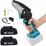 Mini tron�onneuse de 4 pouces, batterie, compatible avec la batterie makita, petite tron�onneuse portable ...