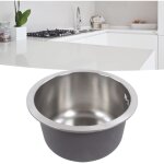 Sjlerst - mini vier de cuisine rond en acier inoxydable encastrer avec un raccord de gouttire de 30 cm ...