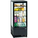Mini vitrine r�frig�r�e positive 58 l ou 98 l noire - casselin