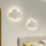 Minkurow - applique murale - lumi�re nuageuse - pour int�rieur - moderne - abat - jour en acrylique avec ...