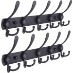 Cintre mural - 5 trois crochets, acier inoxydable rsistant, cintre en mtal pour penderie porte - serviettes ...