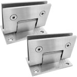 Minkurow - paquet de 2 pince de salle de bain � usage intensif, charni�re de porte en verre en acier ...