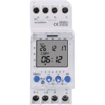 Minuterie programmable horaire num�rique 2 canaux tm612 230v 16a , montage rail din , programmation hebdomadai ...