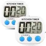 Minuteur dans la cuisine, un lot de 2 minuteur de m�moire electronical avec compte en haut / � rebours ...