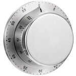 Minuteur cuisine magn�tique sans pile - alarme puissante - inox �l�gant - compte � rebours - 8x8x3 cm ...