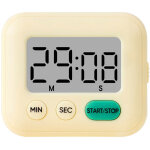 Minuteur magn�tique jaune - cuisine / bureau - facile � utiliser - multifonctionnel -