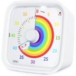 Minuteur visuel arc - en - ciel avec �tui de protection, rainbow timer enfant compte � rebours de 60 ...