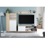 Mirakemueble - vitrine moderne avec 3 portes, made in italyy, buffet haut avec tagres, meuble d'entre, ...