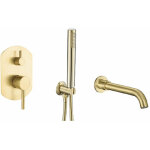 Mirlo - mitigeur baignoire  encastrer avec douchette ceilo or bross