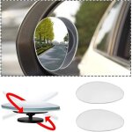 Miroirs d'angle mort, rtroviseurs hd sans cadre, miroirs en verre grand angle rglables pour toutes ...
