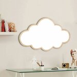 Miroir de chambre, miroir mural en acrylique nuage, miroir 3d pour d�coration de chambre d'enfant
