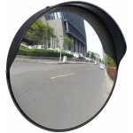 Miroir convexe d'extrieur noir en plastique 31cm miroir sortie de garage