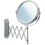 Miroir cosmtique mural tlescope deluxe - rglable en hauteur, orientable, chrome, miroir de  20 cm, ...