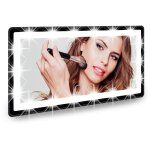 Miroir de courtoisie pour pare - soleil de voiture avec lumires led rechargeables, 3 modes d'clairage ...