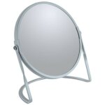 Miroir grossissant sur pied acier akira bleu glac� mat spirella
