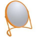 Miroir grossissant sur pied acier akira orange mat spirella Miroir grossissant sur pied acier akira orange mat spirella