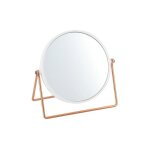 Miroir grossissant sur pied pretty effet cuivr blanc msv