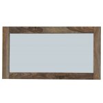 Miroir horizontal 130x70cm - bois de sheesham / palissandre huil (taupe) - nature grey 071