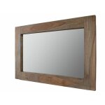 Miroir horizontal 90x60cm - bois de sheesham / palissandre huil (taupe) - nature grey 709