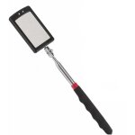 Miroir d'inspection t�lescopique, miroir t�lescopique � led avec 2 lumi�res led lumineuses, poign�e extensible ...