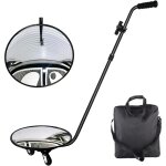 Miroir d'inspection tlescopique, miroir rond de 11, 8 pouces sur un bton, miroir extensible jusqu' ...