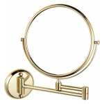 Miroir de maquillage mural 20, 3 cm pivotant double face extensible pliable pour salle de bain de rasage ...