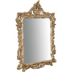 Biscottini - miroir mural en bois avec finition argente antique made in italy