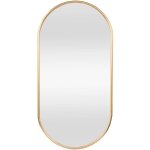 Miroir mural, cadre ovale pour chambre salle de bain entr�e salon 40 x 60 cm(dor�)
