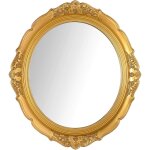 Miroir mural d�coratif vintage � suspendre pour chambre � coucher, salon, commode, 33 x 37cm (dor�)