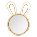 Atmosphera - miroir mural pour enfant lapin 38cm naturel