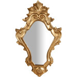 Biscottini - miroir mural d'entre avec cadre en bois dor miroir dcoratif 40x25 cm miroir de maquillage ...