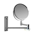 Suinga - miroir de maquillage mural de 17 cm - r�glage rotatif grossissant 360�. sable nickel 5x