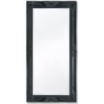 Miroir mural style baroque 100x50 cm noir vidaxl
