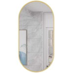 Miroir ovale 80x40cm, cadre dor�