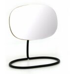 Meubletmoi - miroir � poser pivotant et d�tachable en bois et m�tal noir - zoom