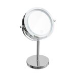 Five simply smart - miroir pivotant rond sur pied led 29cm argent