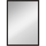 Miroir rectangulaire 50x70 cm avec cadre en bois noir, parfait pour d�coration int�rieure salon ou chambre ...