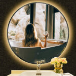 Sifree - miroir salle de bain anti - buée avec Éclairage led blanc chaud 60 60 4. 5cm Sifree - miroir salle de bain anti - buée avec Éclairage led blanc chaud 60 60 4. 5cm
