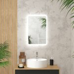 Aurlane - miroir salle de bain avec eclairage led - 40x60cm - go led